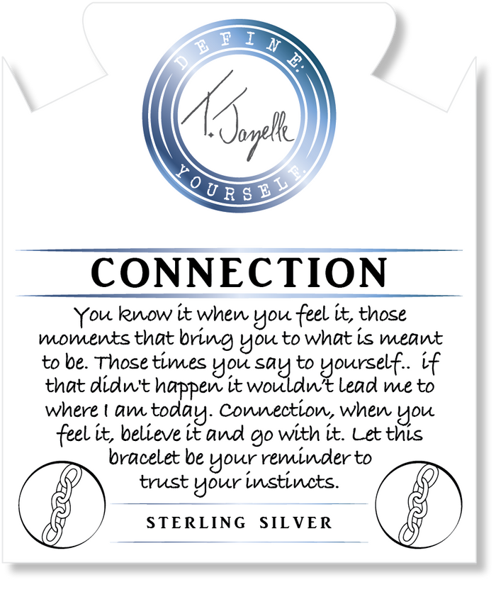 Sardonyx Stone Bracelet with Connection Sterling Silver Charm