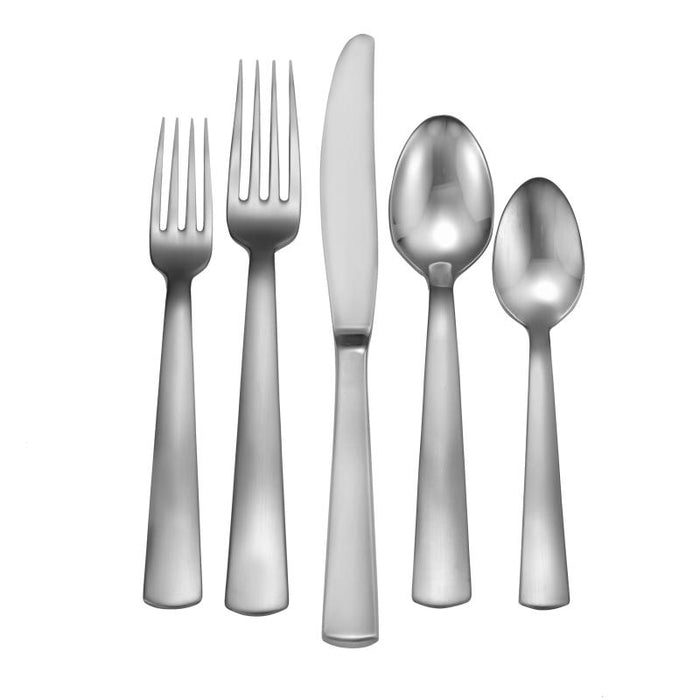 Satin America - 5 Piece Place Setting (with Solid Handle Knife)