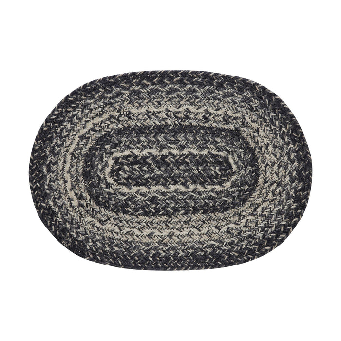 Sawyer Mill Black Braided Oval Placemat 10x15" - Primitive Star Quilt Shop