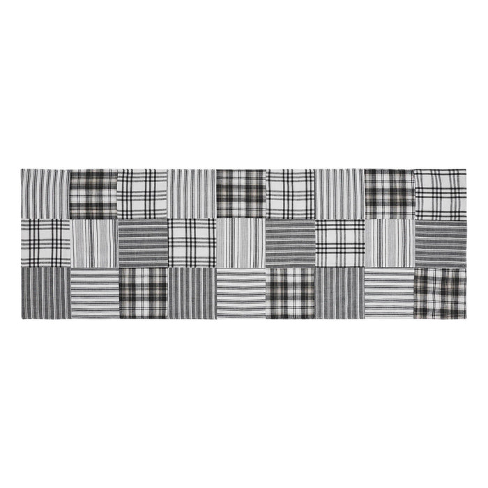 Sawyer Mill Black Quilted Runner 12x36" - Primitive Star Quilt Shop