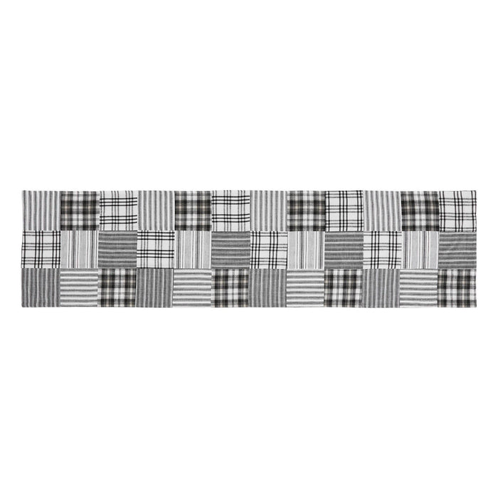 Sawyer Mill Black Quilted Runner 12x48" - Primitive Star Quilt Shop