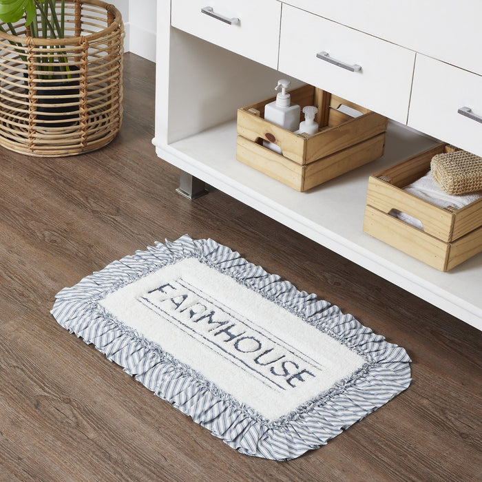 Sawyer Mill Blue Farmhouse Bathmat 20x30" - Primitive Star Quilt Shop