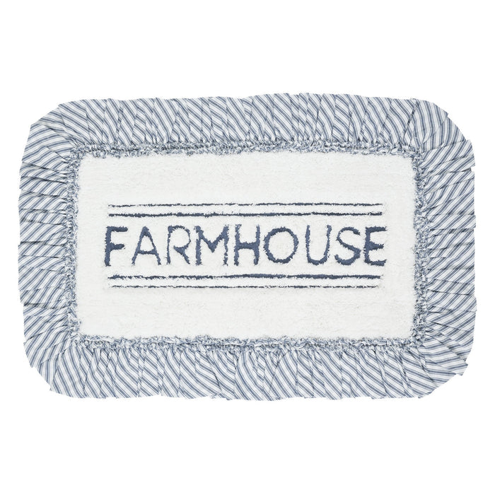 Sawyer Mill Blue Farmhouse Bathmat 20x30" - Primitive Star Quilt Shop
