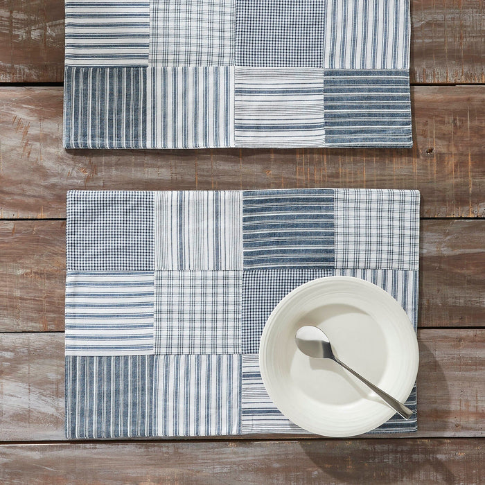 Sawyer Mill Blue Quilted Placemat - Set of 2 - Primitive Star Quilt Shop