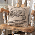 Sawyer Mill Charcoal Tractor Pillow 18" Filled - Primitive Star Quilt Shop