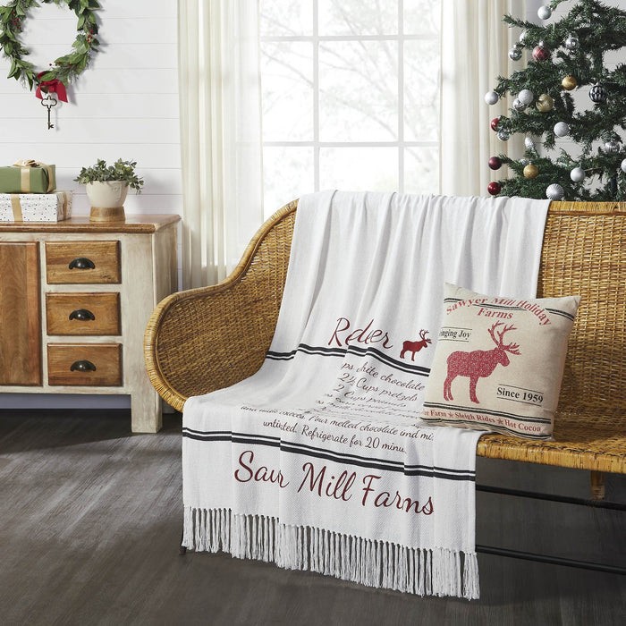 Sawyer Mill Reindeer Chow Woven Throw - Primitive Star Quilt Shop