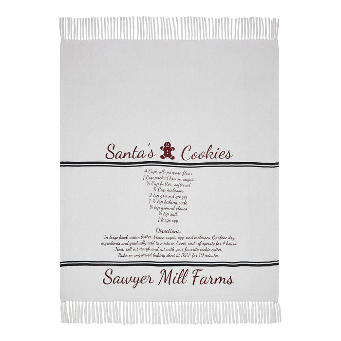 Sawyer Mill Santa Cookies Woven Throw - Primitive Star Quilt Shop
