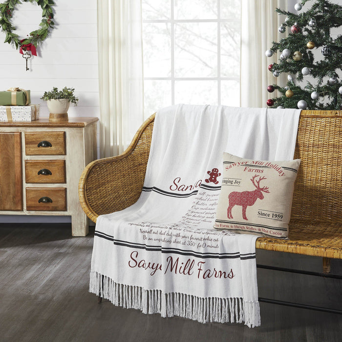 Sawyer Mill Santa Cookies Woven Throw - Primitive Star Quilt Shop
