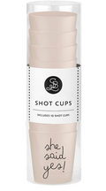 SB Design Studio-Frost Shot Cups - She Said Yes! - Set of 10