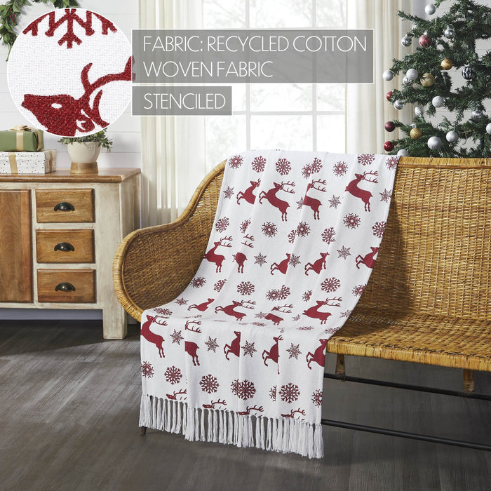 Scandia Snowflake Woven Throw - Primitive Star Quilt Shop