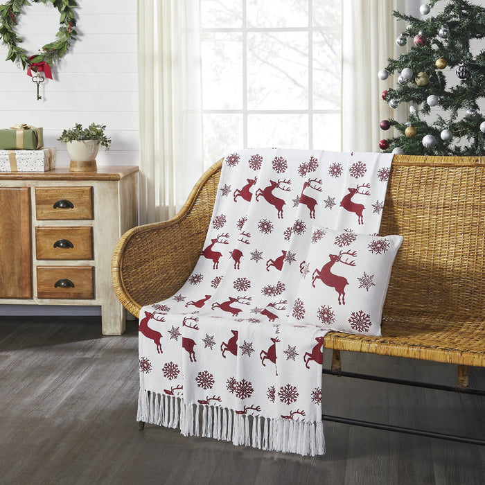 Scandia Snowflake Woven Throw - Primitive Star Quilt Shop