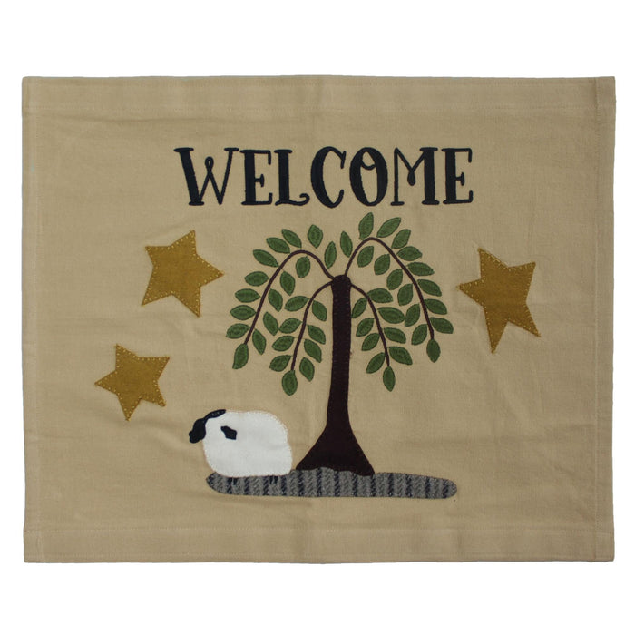 Sheep & Willow "Welcome" Wall Hanging Wall Hanging Only- Primitive Star Quilt Shop
