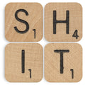 Shit Scrabble Tiles | Set of 4 Coasters