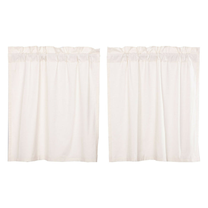 Simple Life Flax Antique White Tier Curtains 36" - Primitive Star Quilt Shop