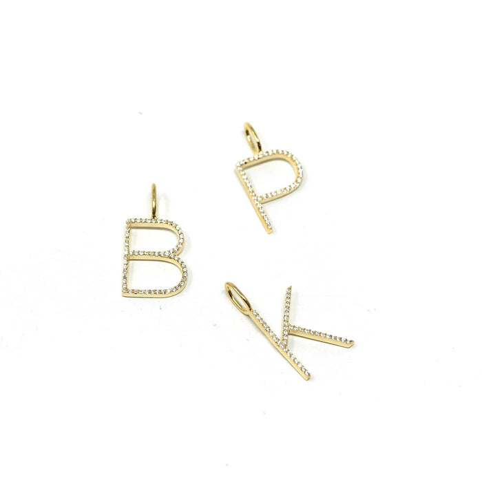 Sleek Initial Charms (Various Initials)
