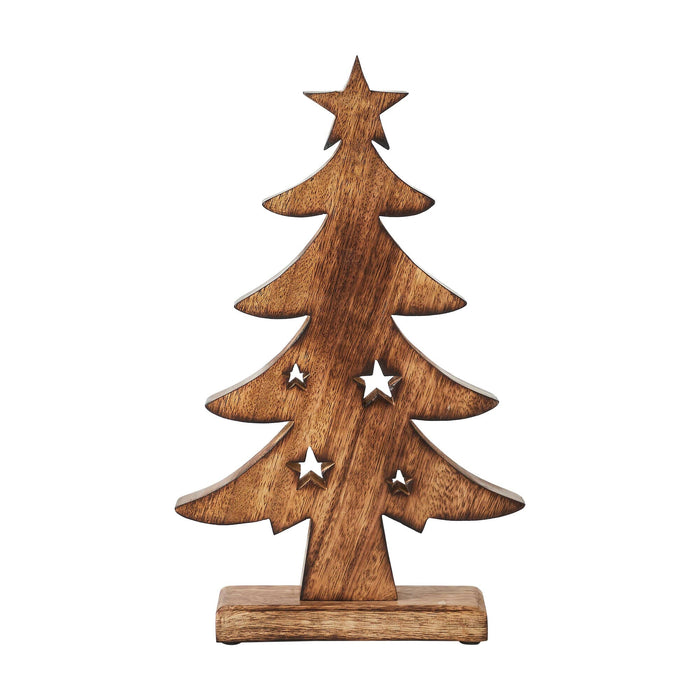 Snow-Capped Wooden Christmas Tree - 13.75" - Primitive Star Quilt Shop