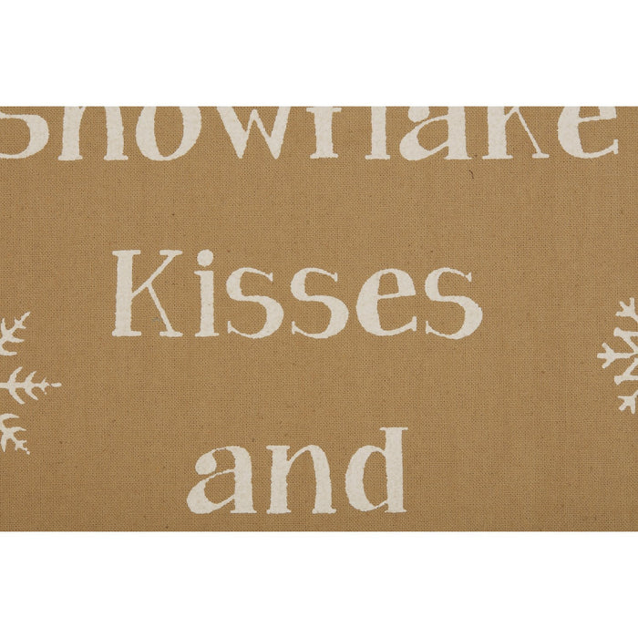 Snowflake Burlap Snowflake Kisses Tea Towel - Set of 2 - Primitive Star Quilt Shop