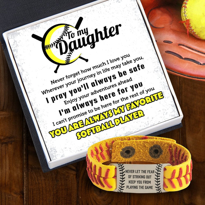 Softball Bracelet - Softball - To My Daughter - I'm Always Here For You - Gbzk17011