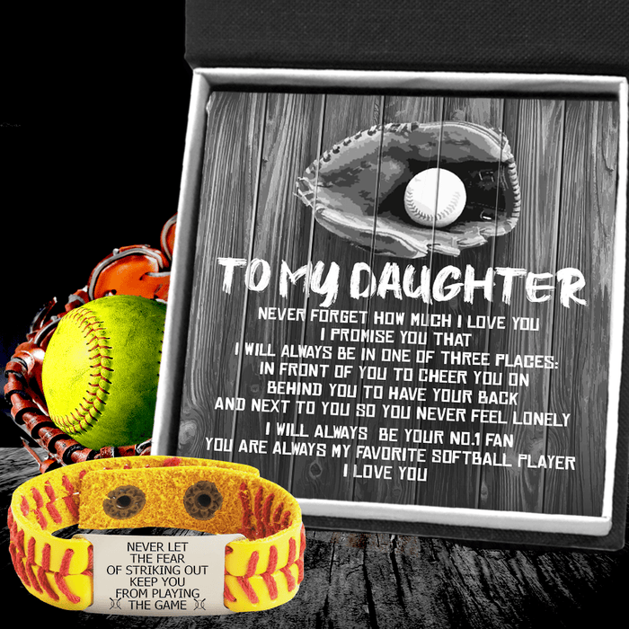 Softball Bracelet - Softball - To My Daughter - Never Forget How Much I Love You - Gbzk17010