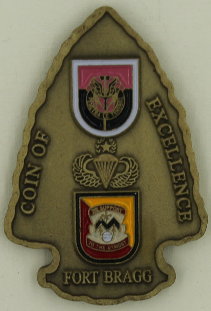 Special Operations/Forces Support Ft. Bragg Command Army Challenge Coin