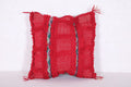 Sqaure Moroccan red pillow 16.5 INCHES X 16.5 INCHES - kilim pillow