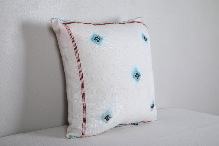 Sqaure Moroccan rug Pillow 17.3 INCHES X 17.3 INCHES - kilim pillow