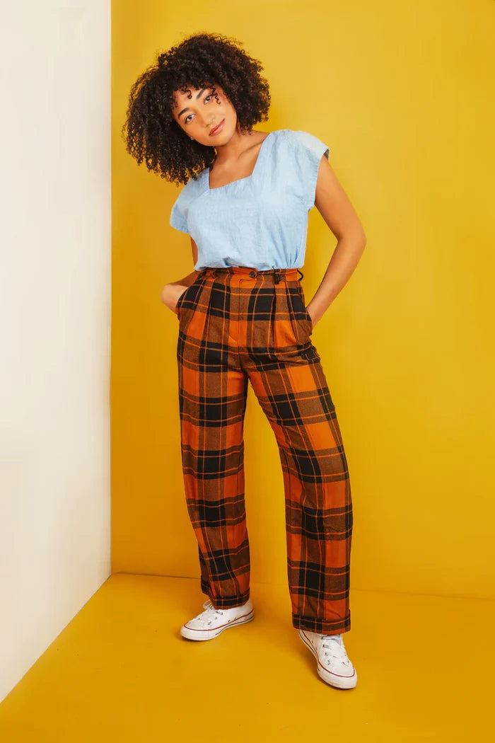 Square Neck Top Sewing Pattern – cropped dolman sleeve boxy top for knits and wovens