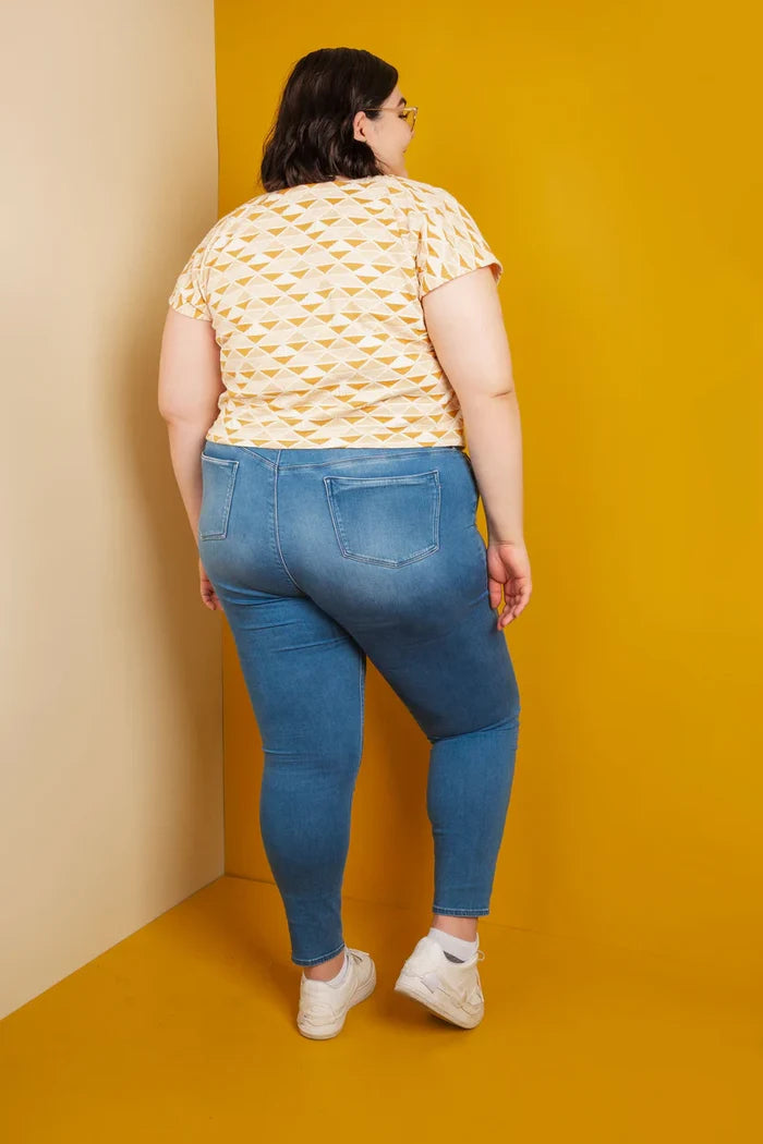 Square Neck Top Sewing Pattern – cropped dolman sleeve boxy top for knits and wovens