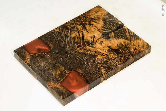 Stabilized oak burl wood scales