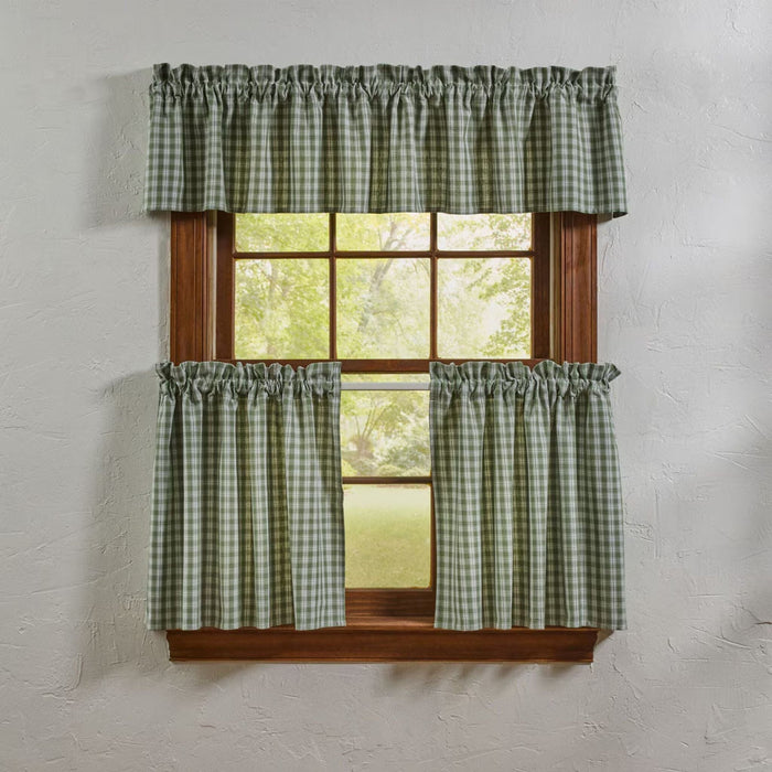 Stafford Green Unlined Valance 72" - Primitive Star Quilt Shop