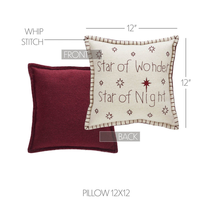 Star of Wonder Pillow 12" - Primitive Star Quilt Shop