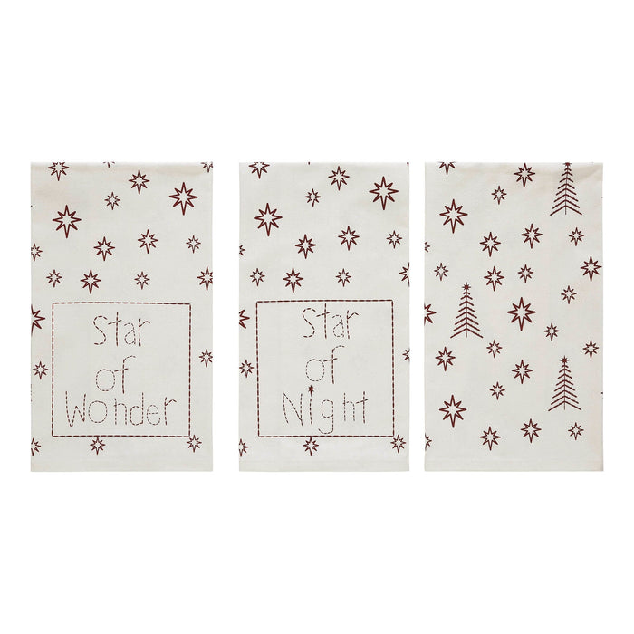 Star of Wonder Tea Towels - Set of 3 - Primitive Star Quilt Shop