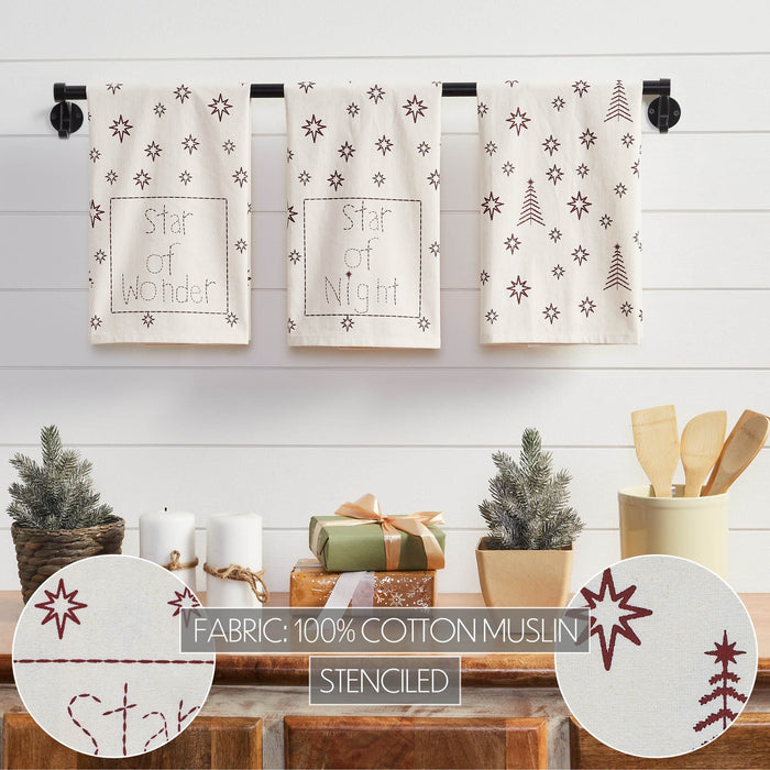 Star of Wonder Tea Towels - Set of 3 - Primitive Star Quilt Shop