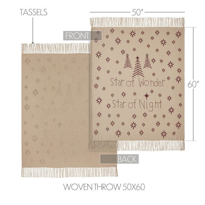 Star of Wonder Woven Throw - Primitive Star Quilt Shop