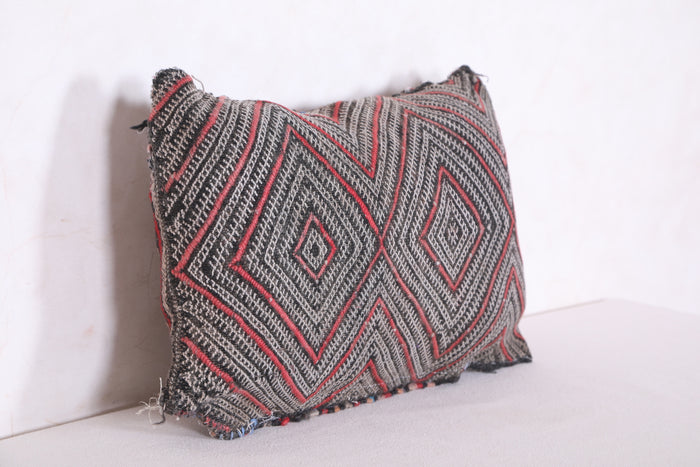Striped Moroccan pillow 12.2 INCHES X 18.1 INCHES - kilim pillow