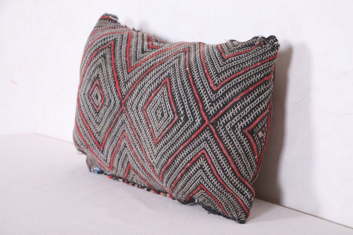 Striped Moroccan pillow 12.2 INCHES X 18.1 INCHES - kilim pillow