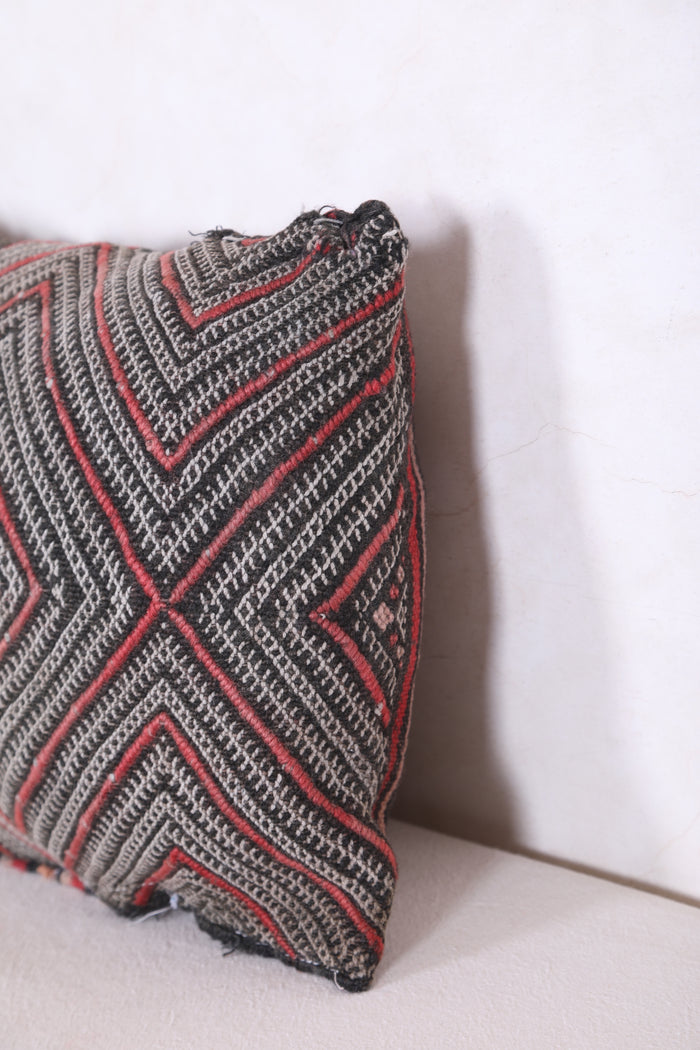 Striped Moroccan pillow 12.2 INCHES X 18.1 INCHES - kilim pillow