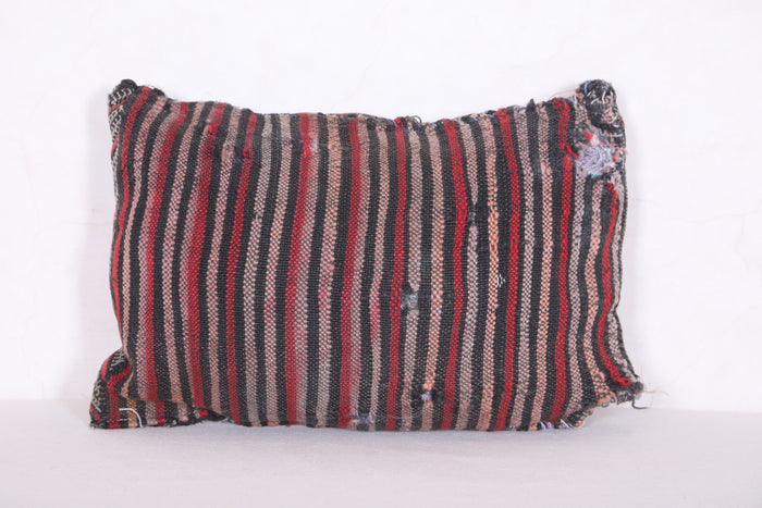 Striped Moroccan pillow 12.2 INCHES X 18.1 INCHES - kilim pillow