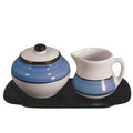 Sugar Creamer Set on Tray in Blue Spree