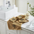 Tan Willow Tree Washcloth - Set of 4 - Primitive Star Quilt Shop
