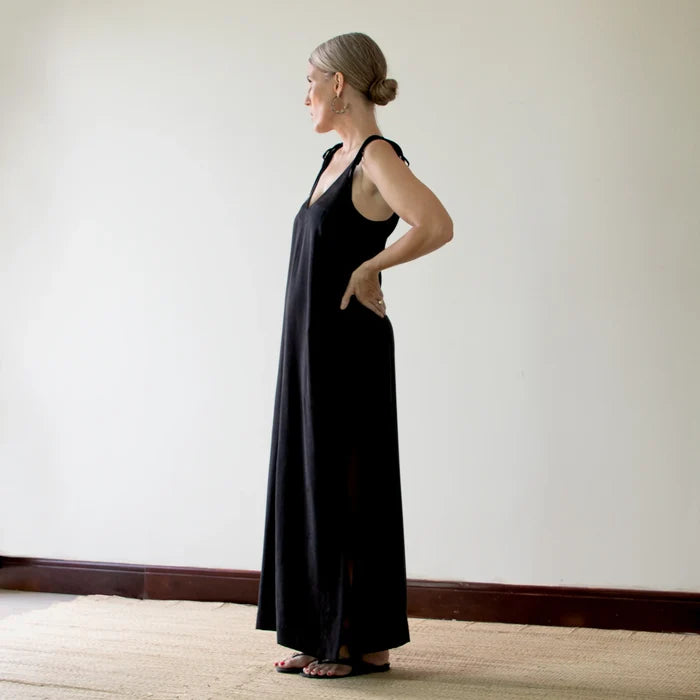 Teia Dress & Cami Sewing Pattern – modern shift dress with long straps & pockets