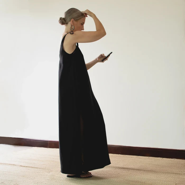 Teia Dress & Cami Sewing Pattern – modern shift dress with long straps & pockets