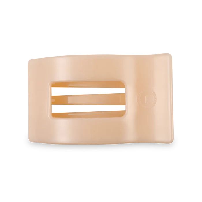 Teleties Flat Rectangle Clip -Almond Beige