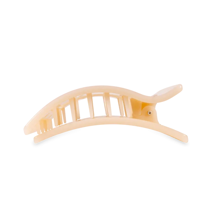 Teleties Flat Rectangle Clip -Almond Beige
