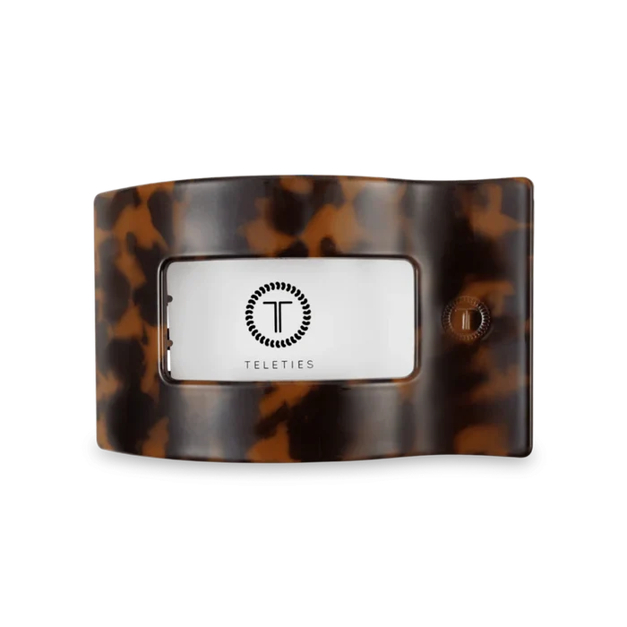 Teleties Flat Rectangle Clip -Tortoise