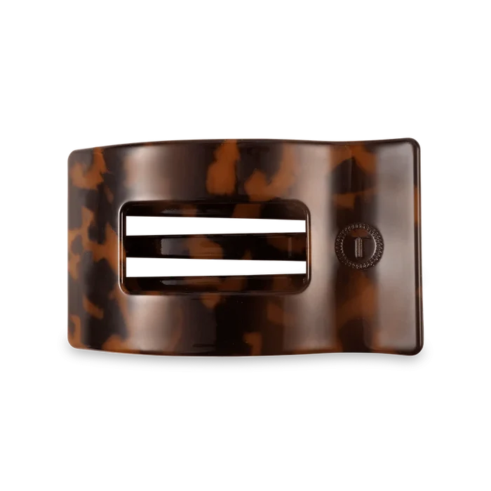 Teleties Flat Rectangle Clip -Tortoise