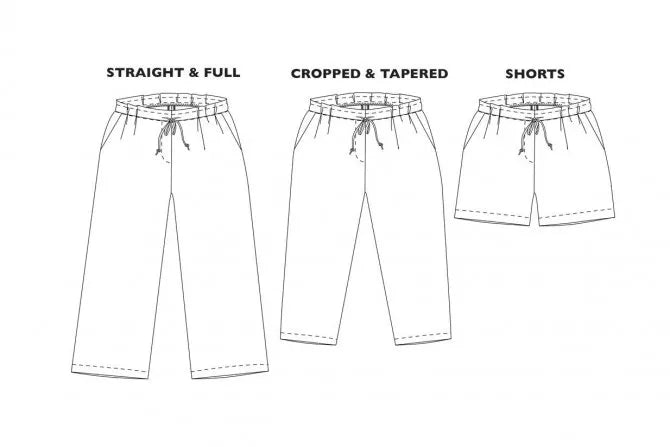 The 101 Trouser Sewing Pattern by Merchant & Mills – relaxed drawstring linen trousers for beginners