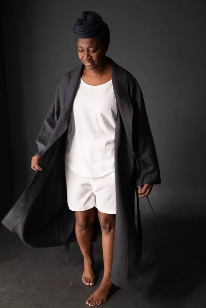 The 101 Trouser Sewing Pattern by Merchant & Mills – relaxed drawstring linen trousers for beginners