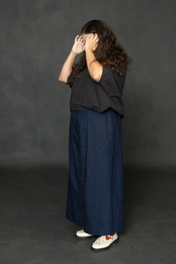 black top made using Cirrus top sewing pattern by Merchant & Mills