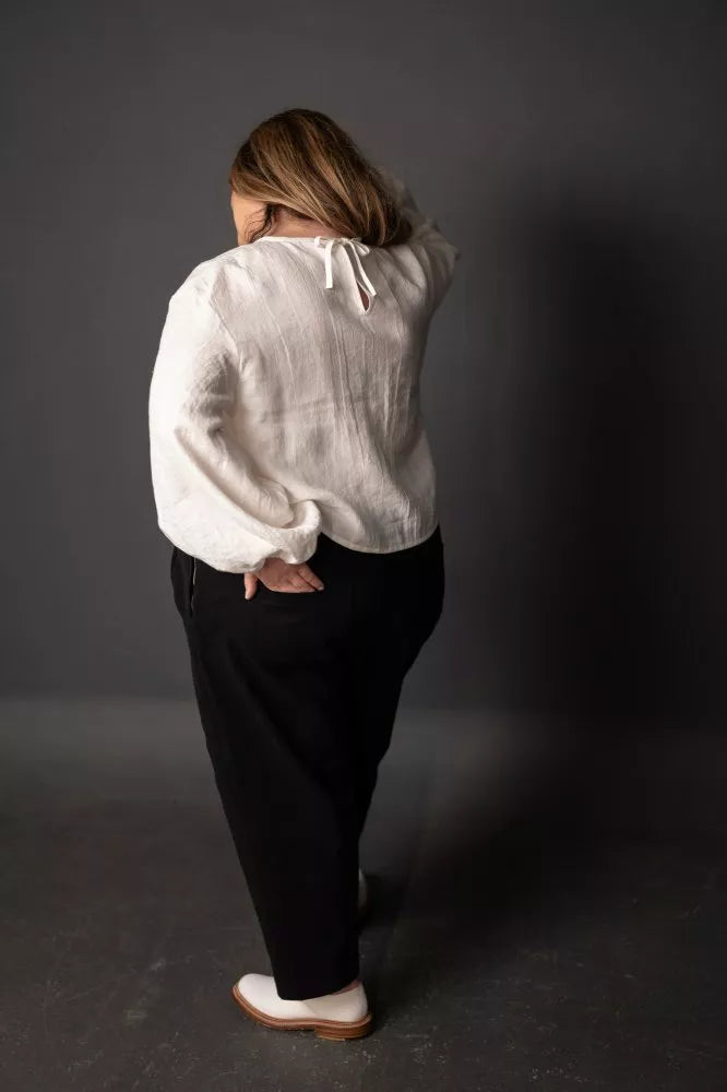 The Edie Sewing Pattern by Merchant & Mills – balloon sleeve top and dress pattern in linen or cotton